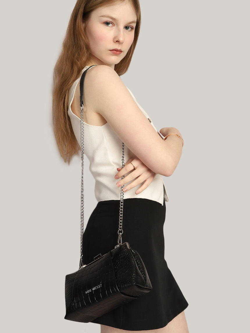 Clutch Black Sling Bag