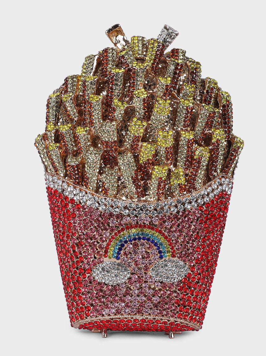 French Fries Multicolor Clutch
