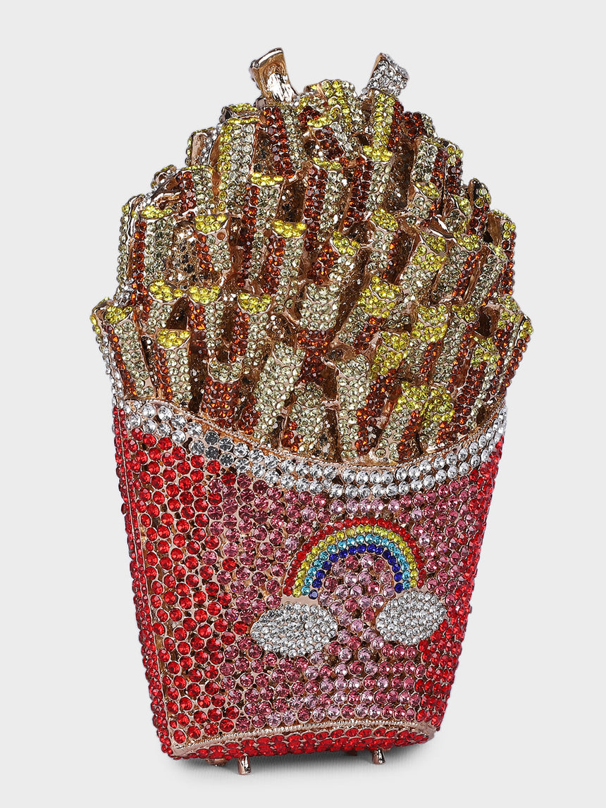 French Fries Multicolor Clutch
