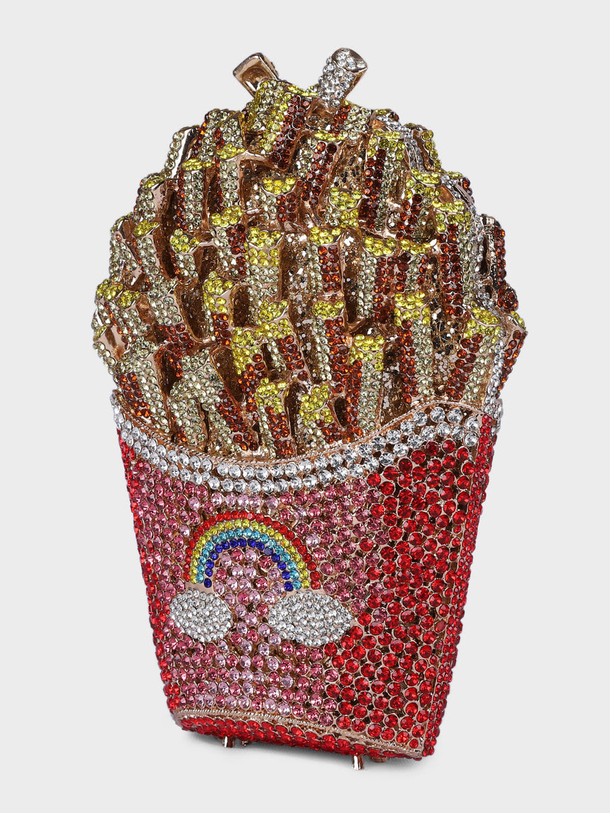 French Fries Multicolor Clutch