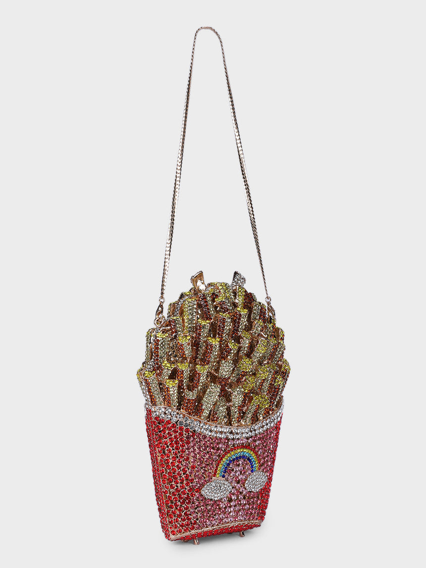French Fries Multicolor Clutch