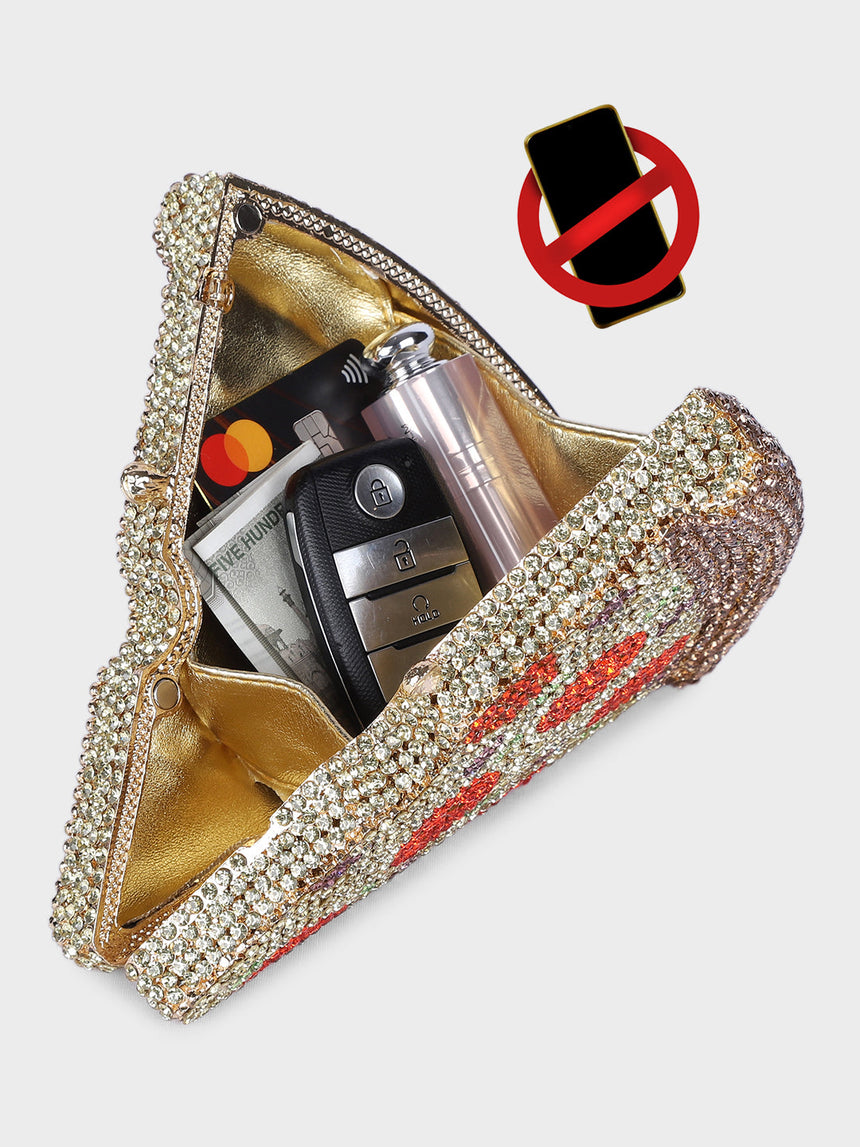 Pizza Multicolor Clutch