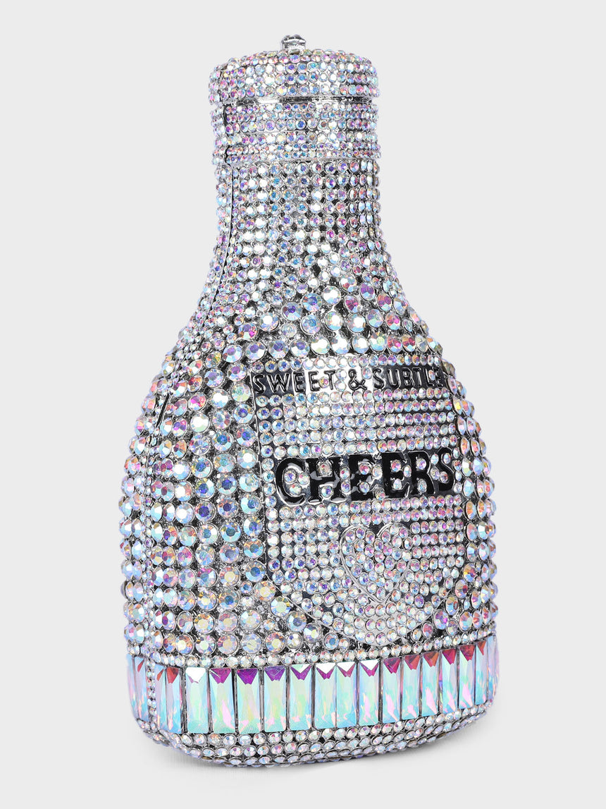 Champaigne Multicolor Clutch