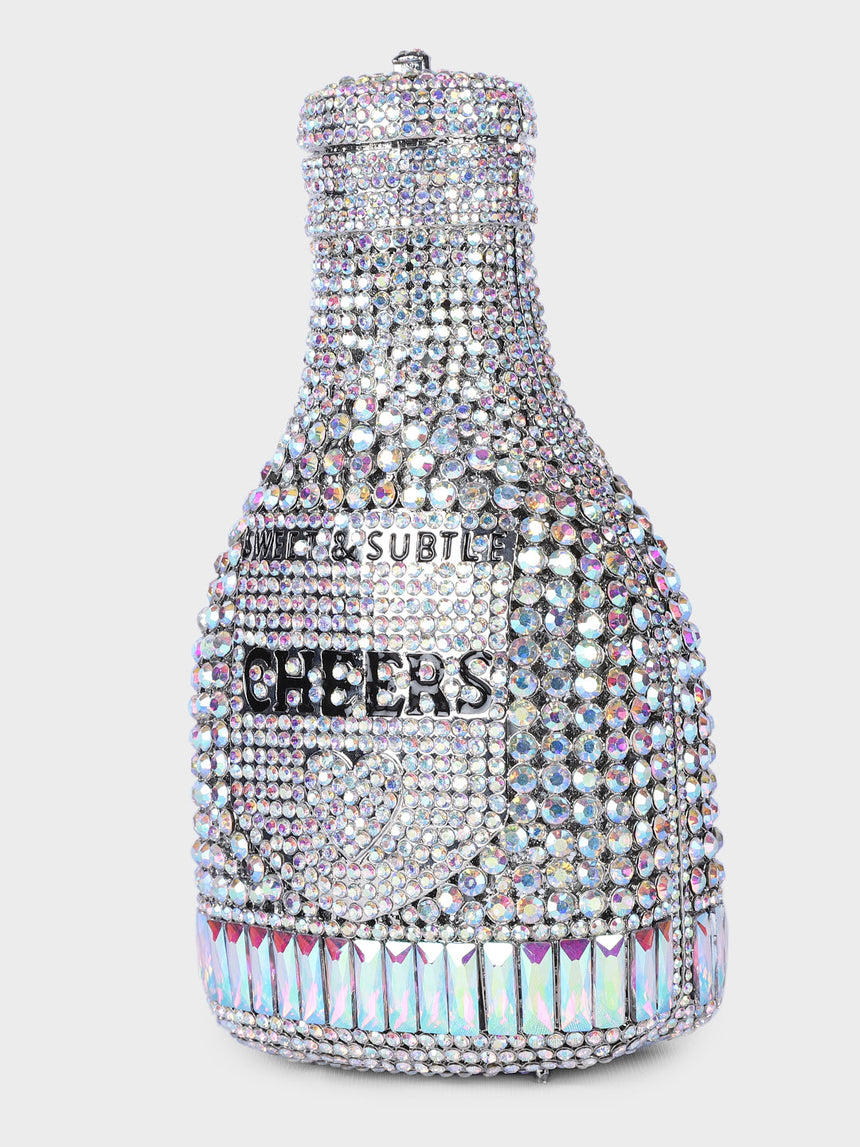 Champaigne Multicolor Clutch