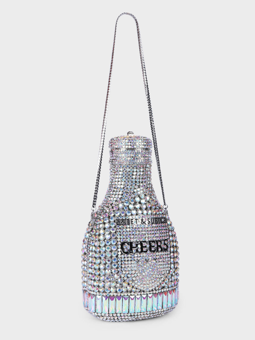 Champaigne Multicolor Clutch