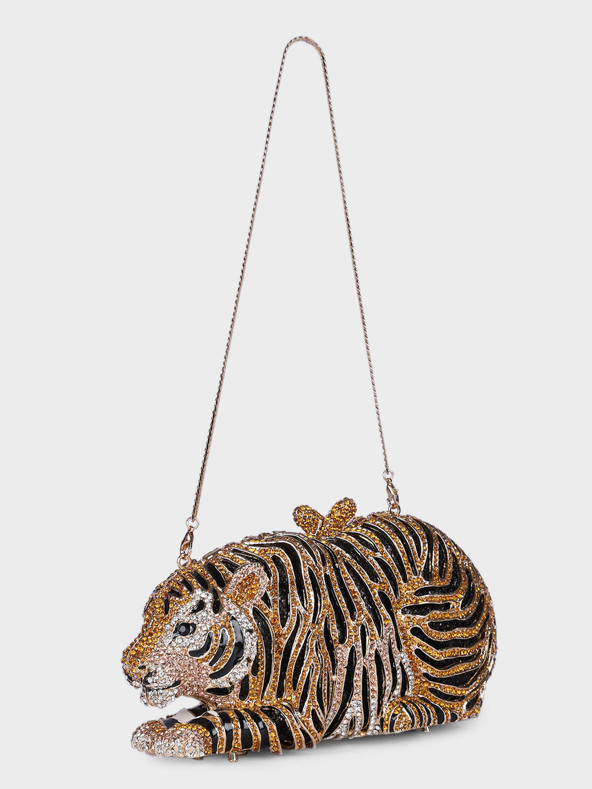 Tiger Multicolor Clutch