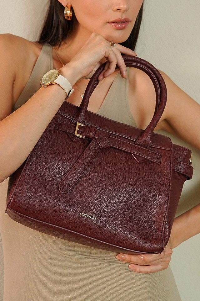 Thea Maroon Handbag