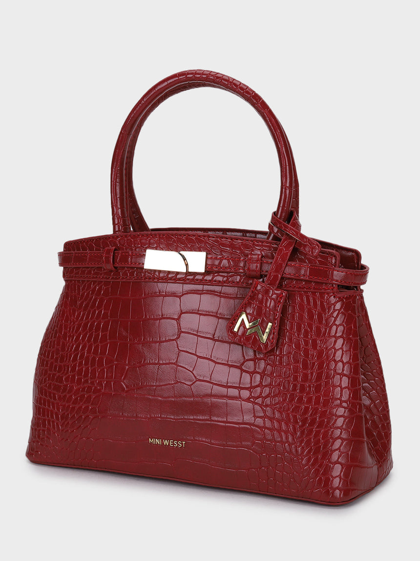 Sarah Maroon Handbag