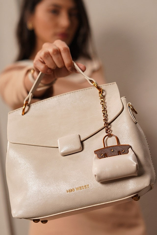 Zaria Off-White Handbag