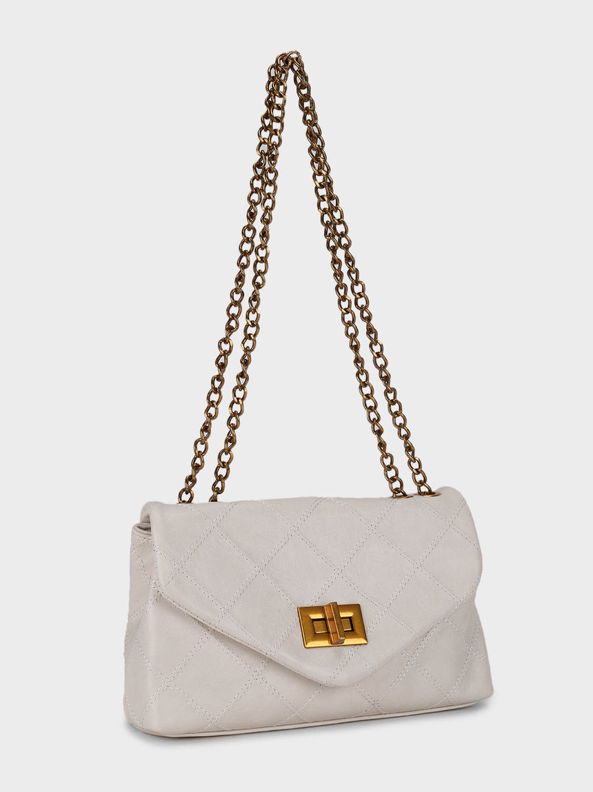 Elisa White Sling Bag