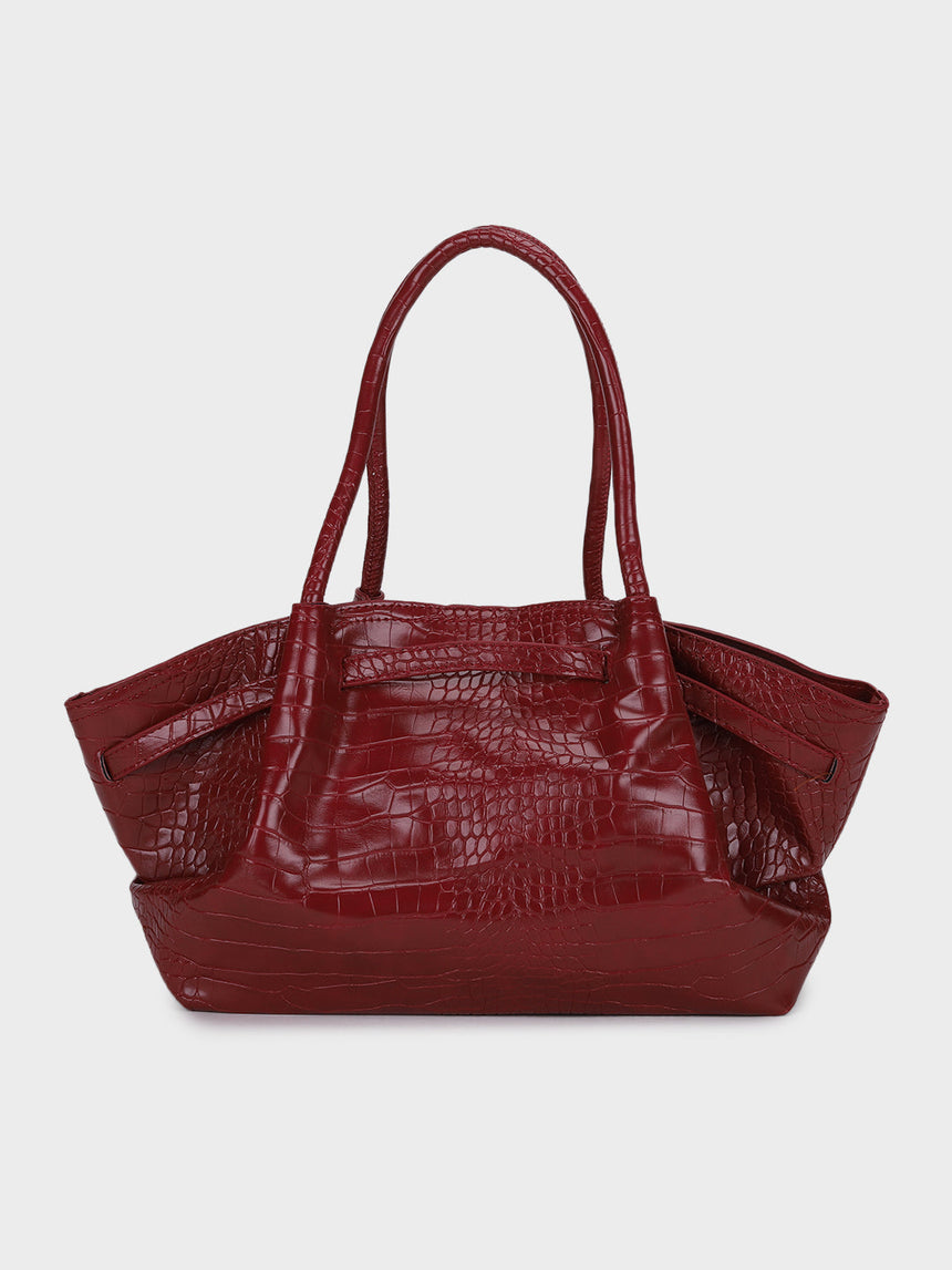 Hana Red Croco Totebag