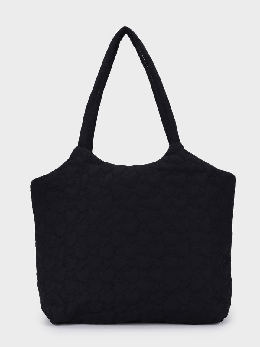 Hearts Black Dora Totebag With Pouch