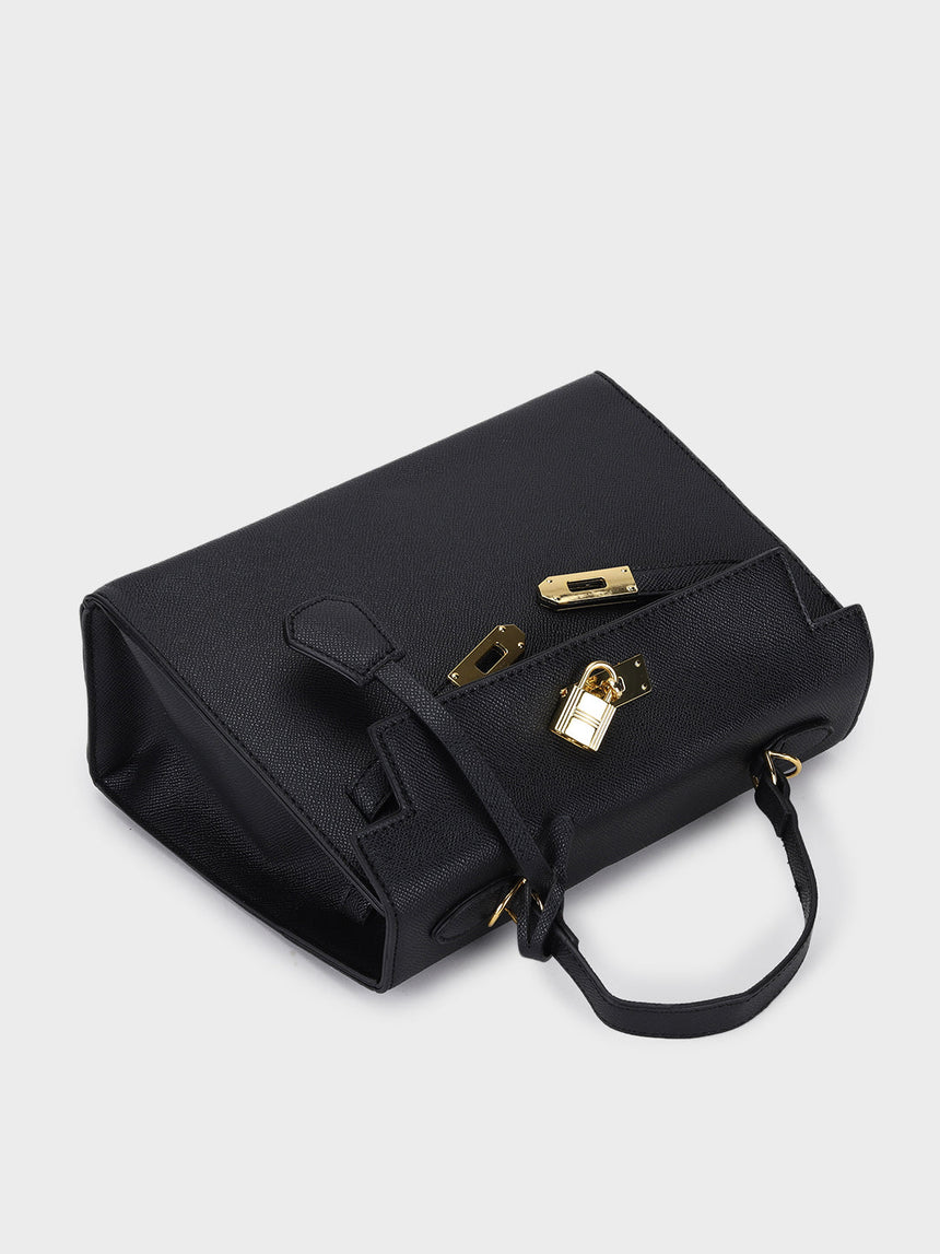 Sharon Black Birk Handbag