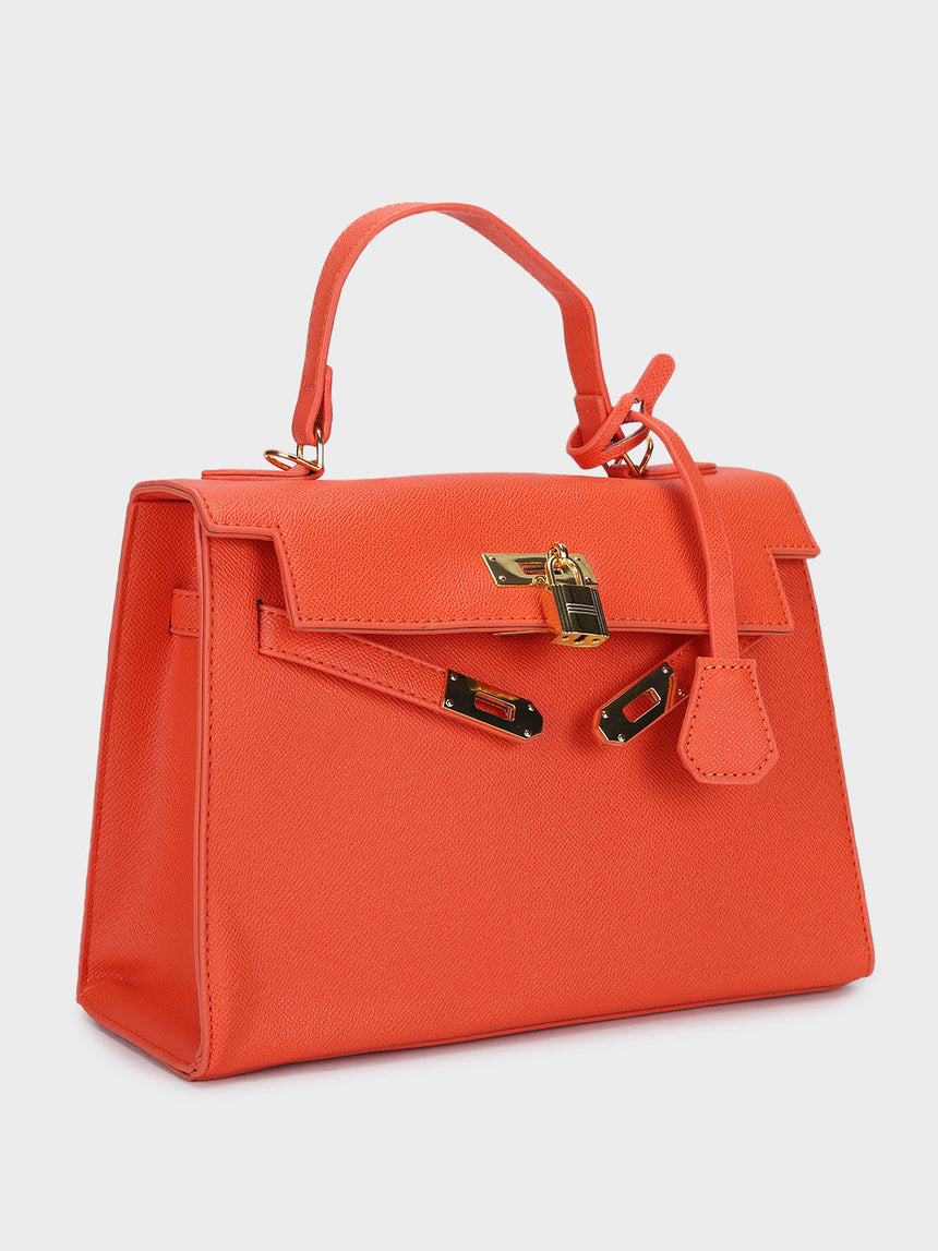 Sharon Orange Birk Handbag