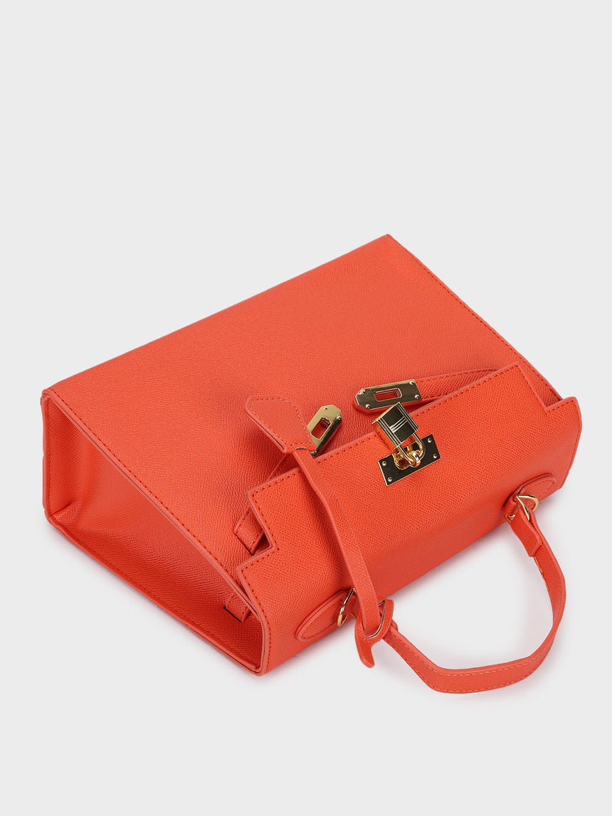 Sharon Orange Birk Handbag
