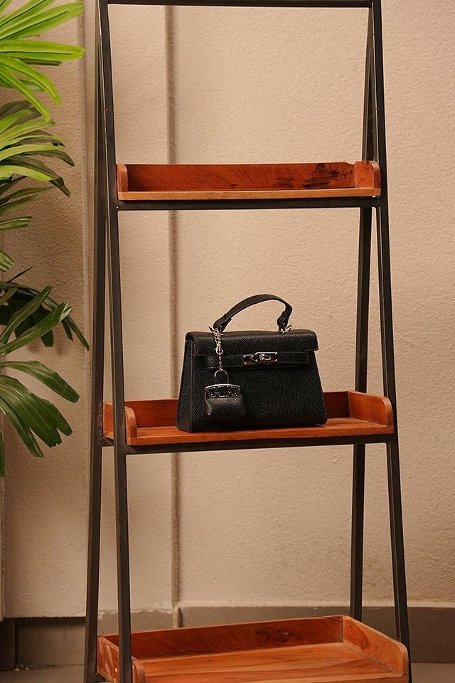 Luna Black Birk Sling Bag With Charm