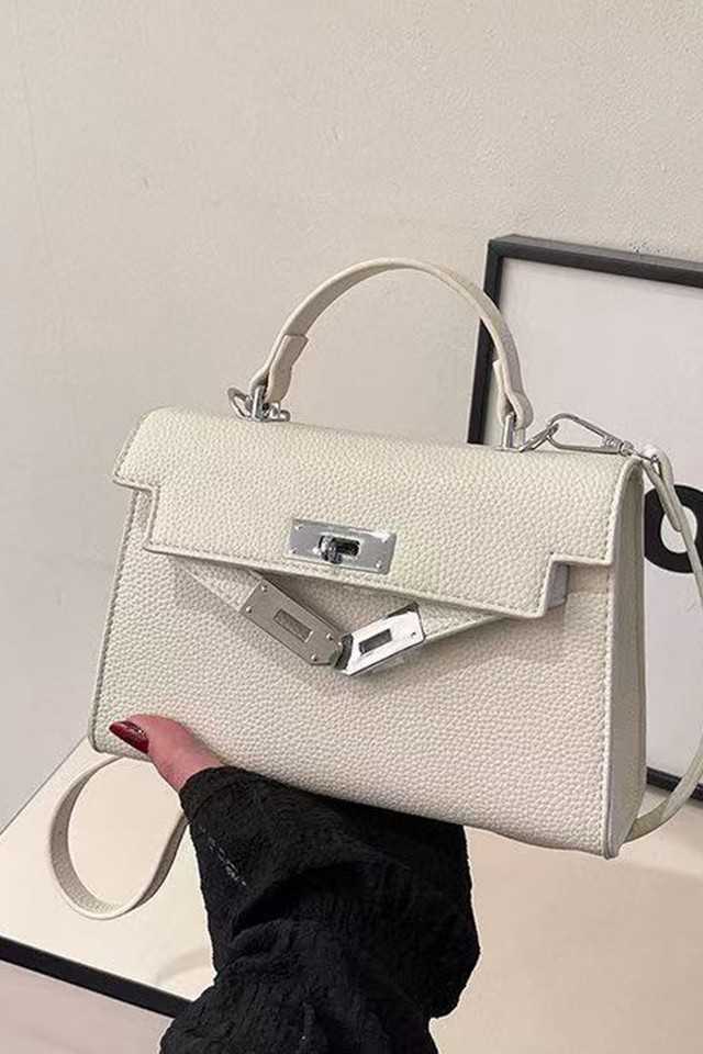Luna White Birk Sling Bag With Charm