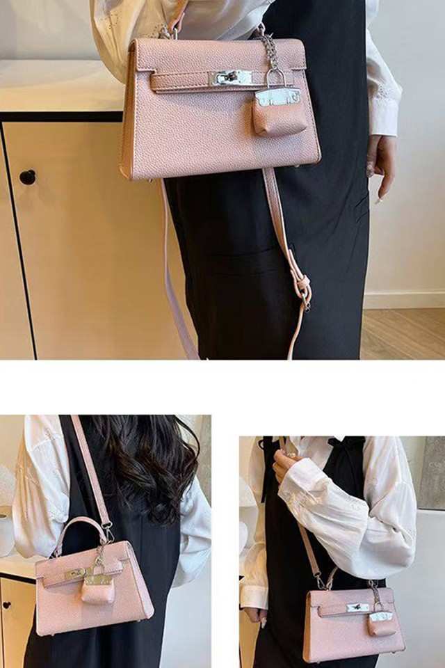 Luna Pink Birk Sling Bag With Charm