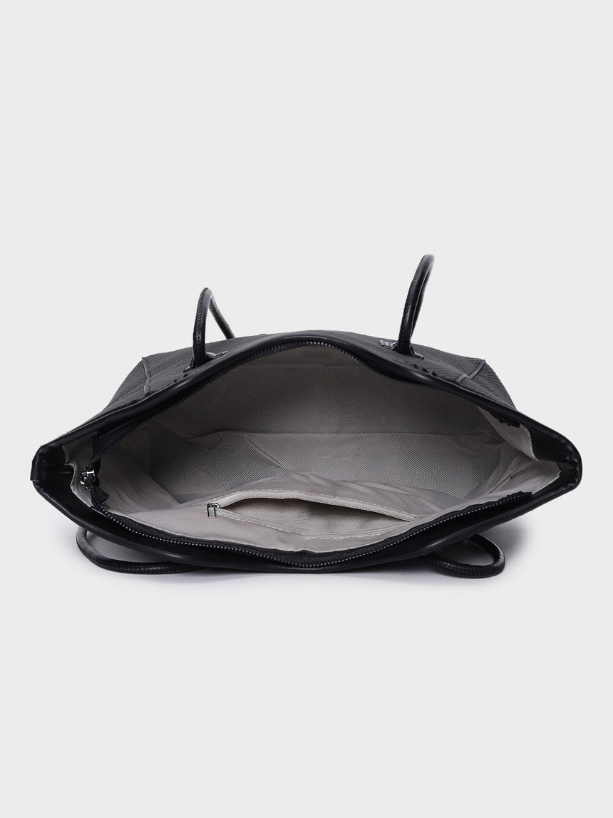 Mw Teds Black Tote Bag With Charm