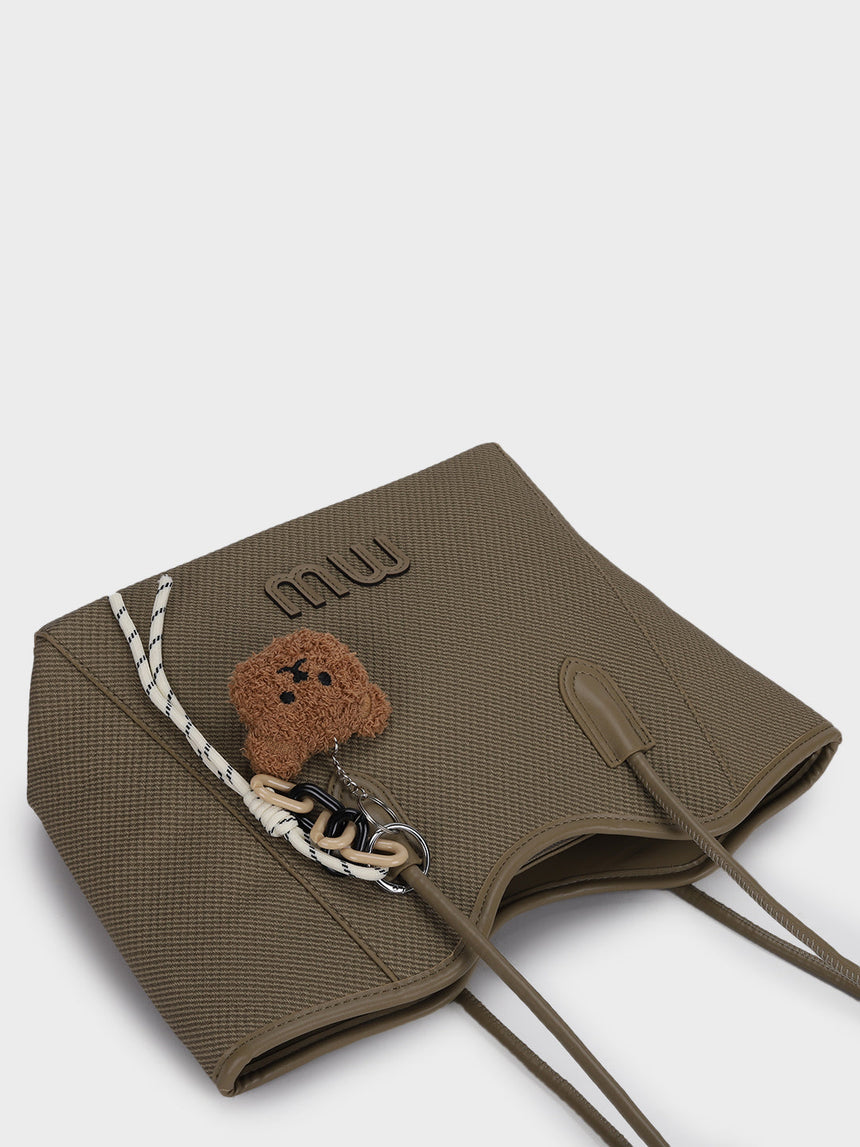 Mw Teds Green Tote Bag With Charm