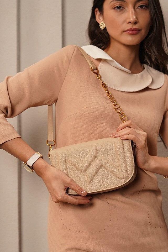 Mw Signature Beige Sling Bag