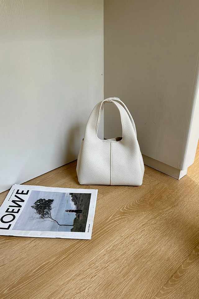 Hilary White Bucket Sling Bag