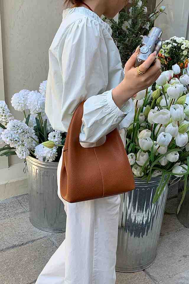 Hilary Brown Bucket Sling Bag