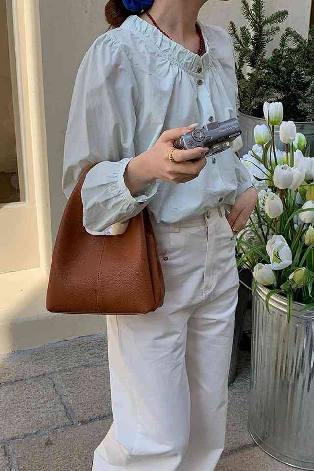 Hilary Brown Bucket Sling Bag