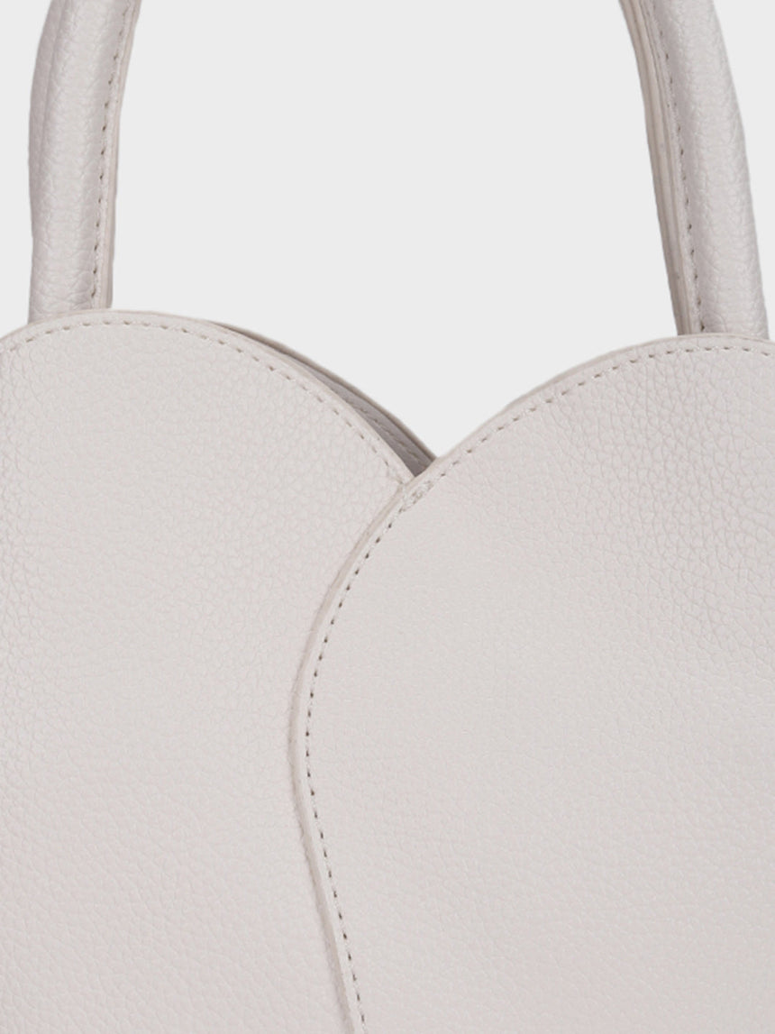 Tulip White Bucket Handbag