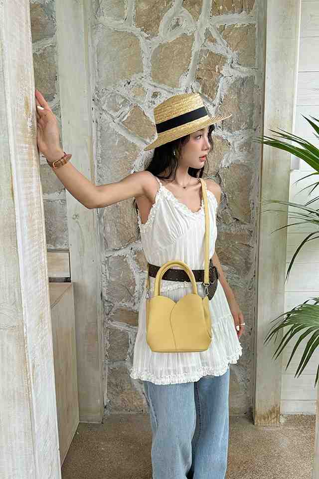 Tulip Yellow Bucket Handbag