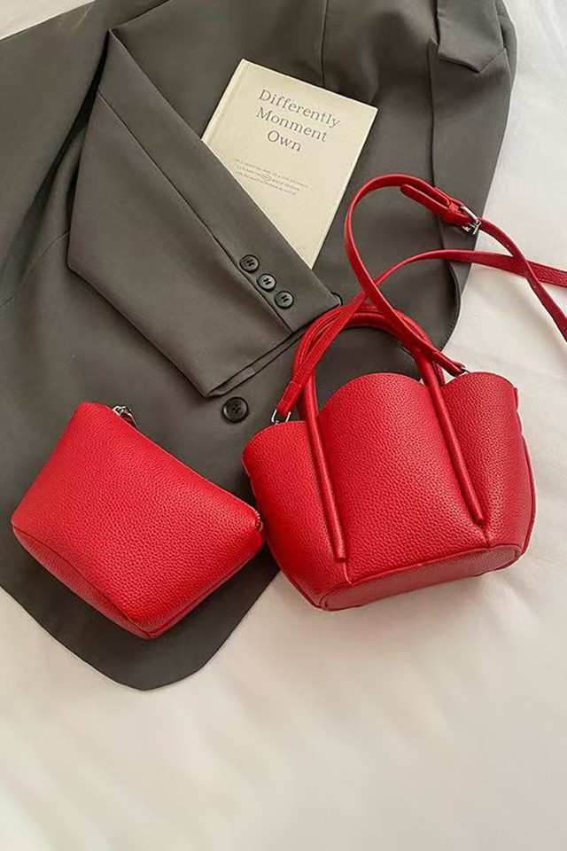 Barbara Red Bucket Handbag