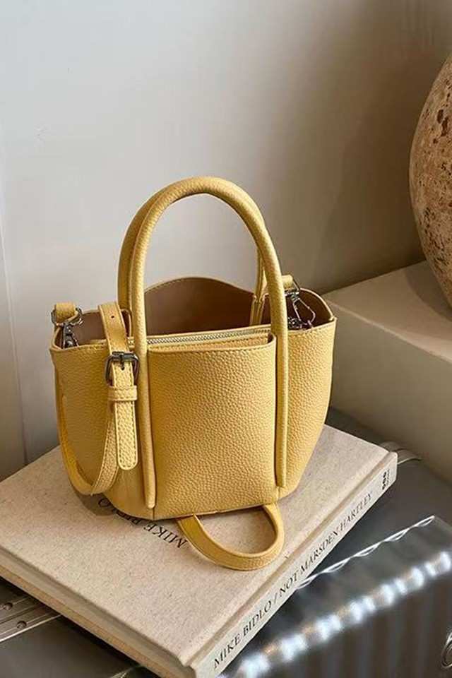 Barbara Yellow Bucket Handbag