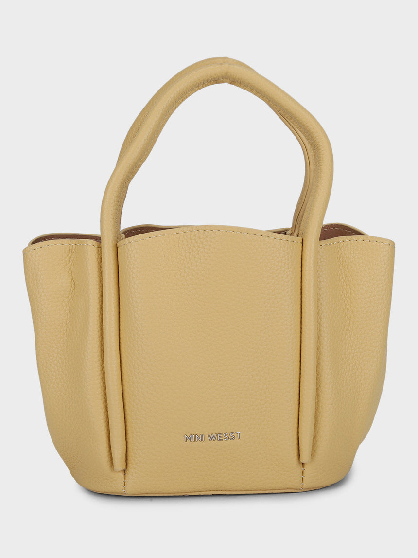 Barbara Yellow Bucket Handbag