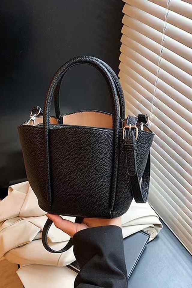 Barbara Black Bucket Handbag