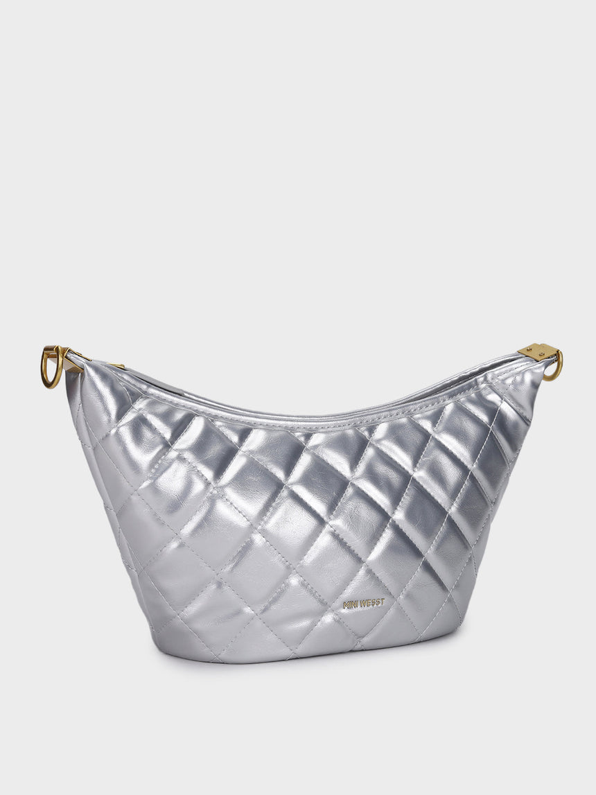 Zuri Silver Sling Bag