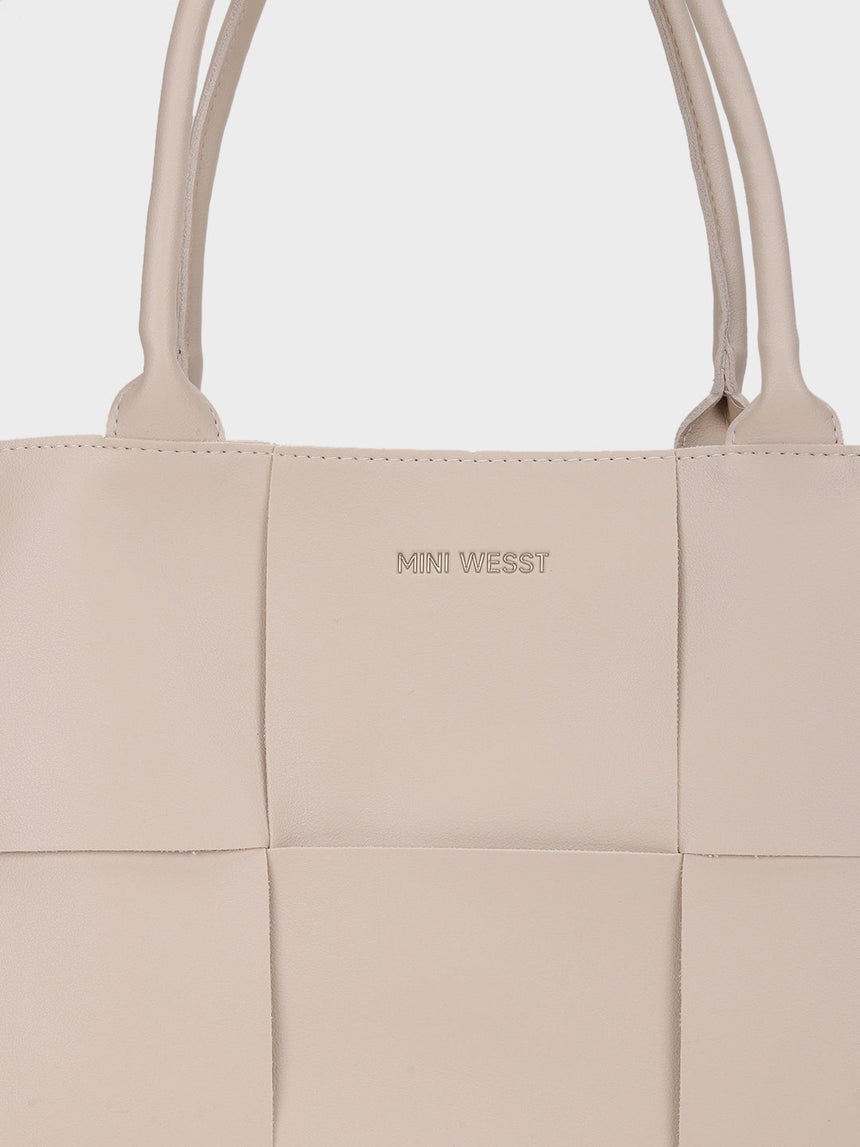 Evelyn Beige Tote Bag