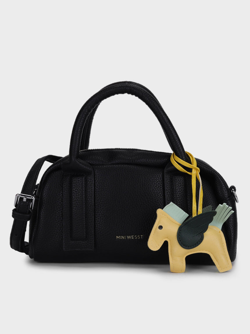 Nora Black Sling Bag With Charm