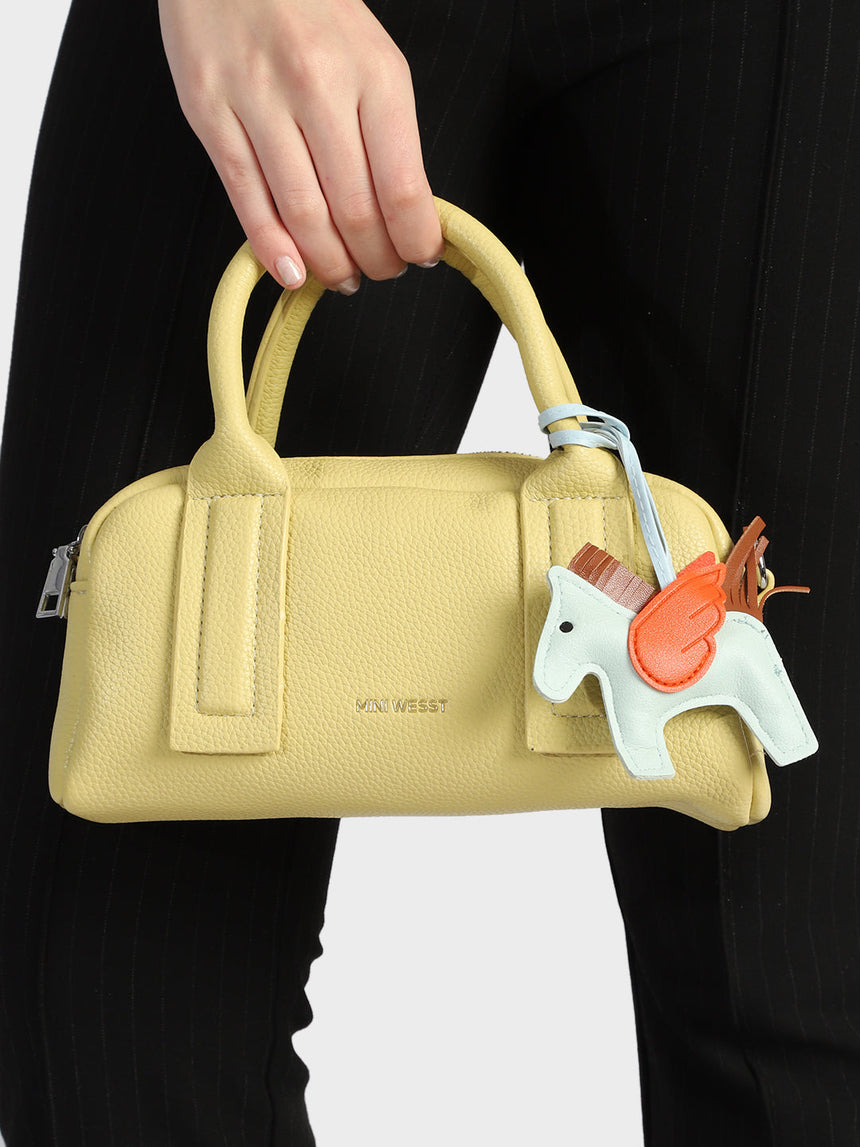 Nora Yellow Sling Bag With Charm