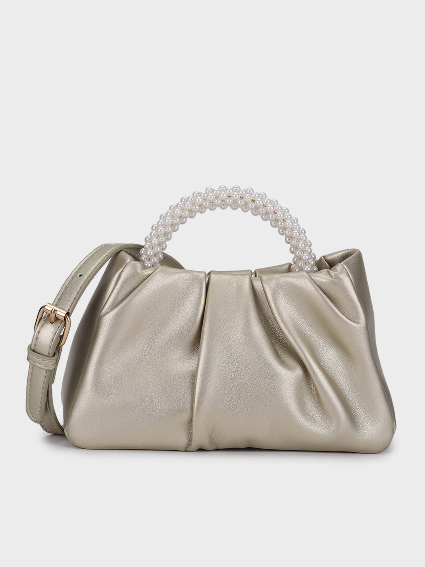 Esther Golden Pearl Handheld Clutch