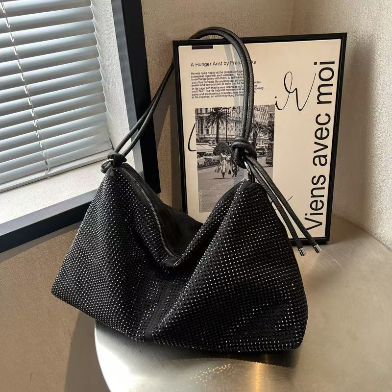 Margaret Black Shimmer Tote