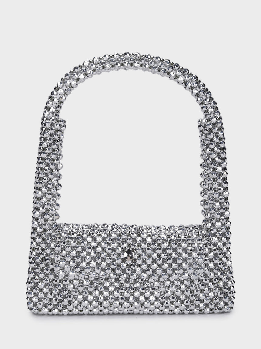 Emma Silver Handheld Clutch