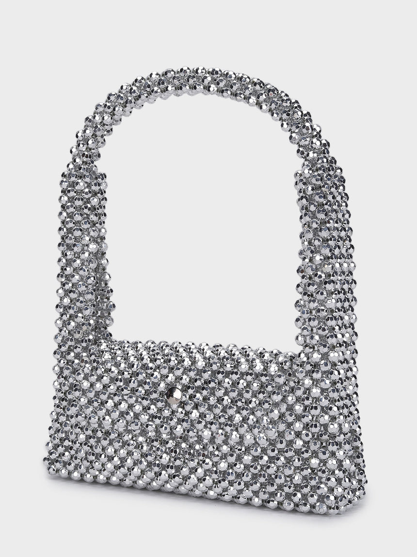 Emma Silver Handheld Clutch