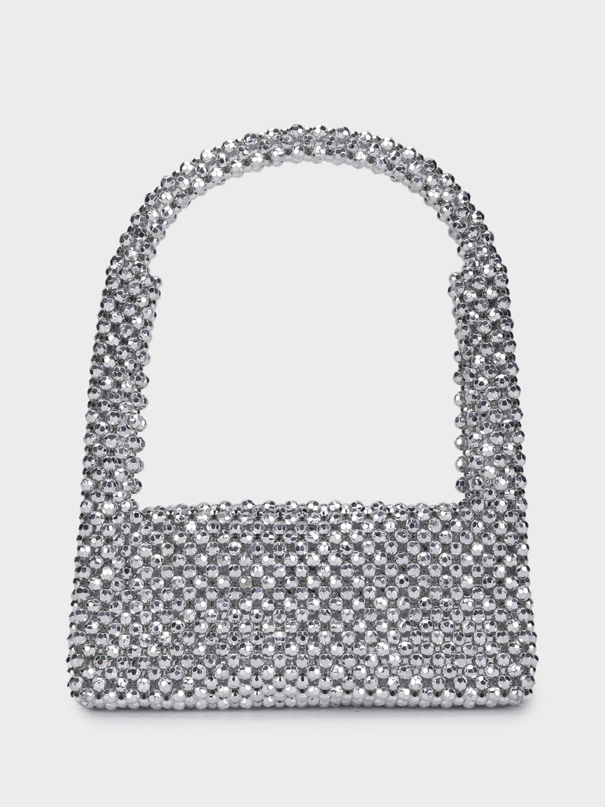 Emma Silver Handheld Clutch