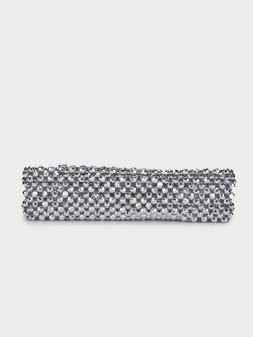 Emma Silver Handheld Clutch