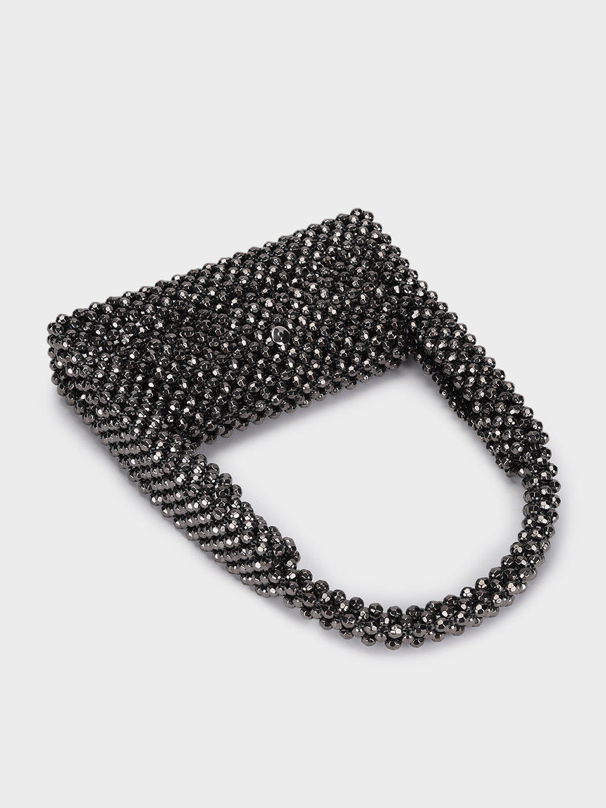 Emma Black Handheld Clutch