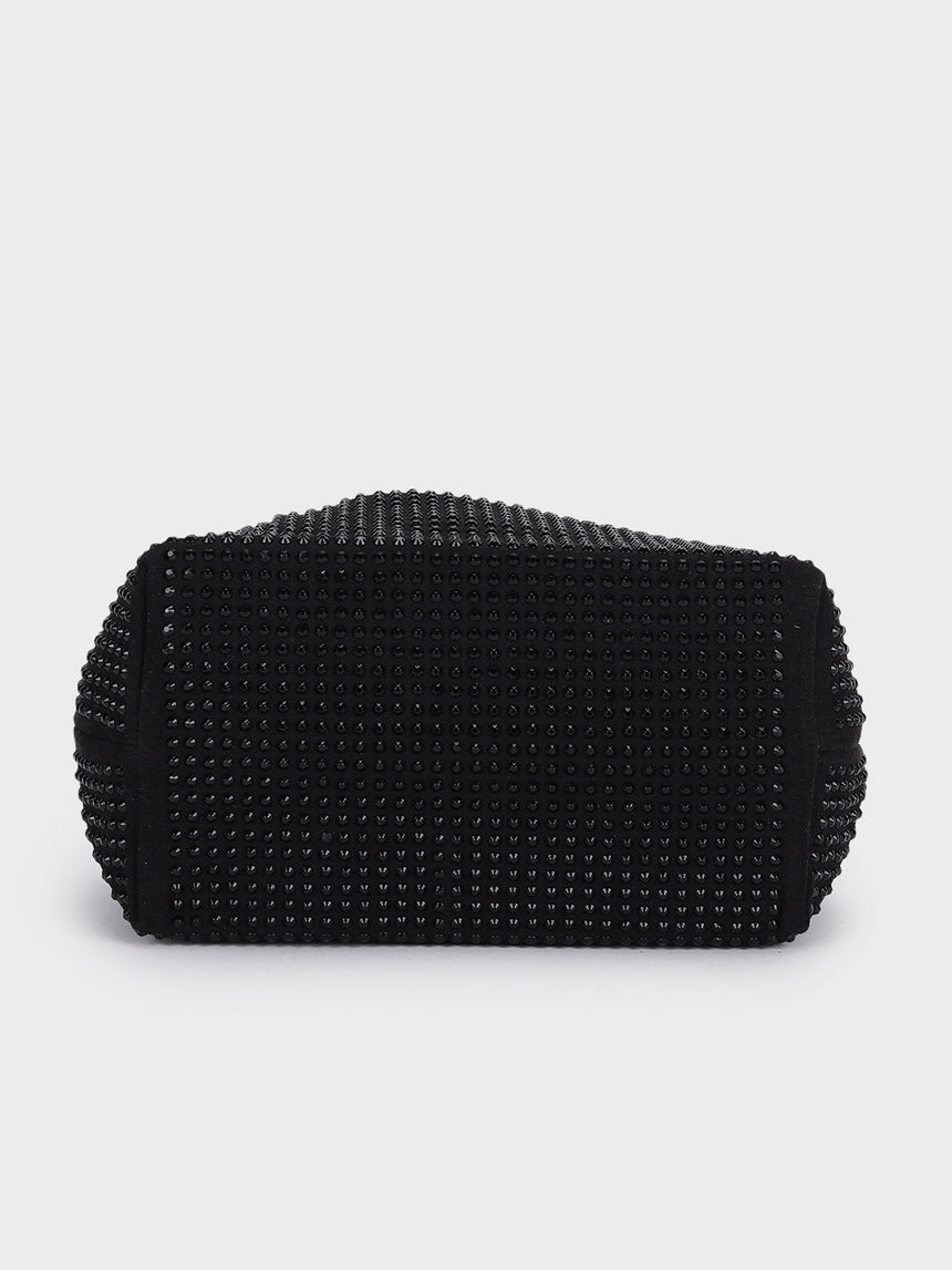 Chloe Black Rhinestone Clutch