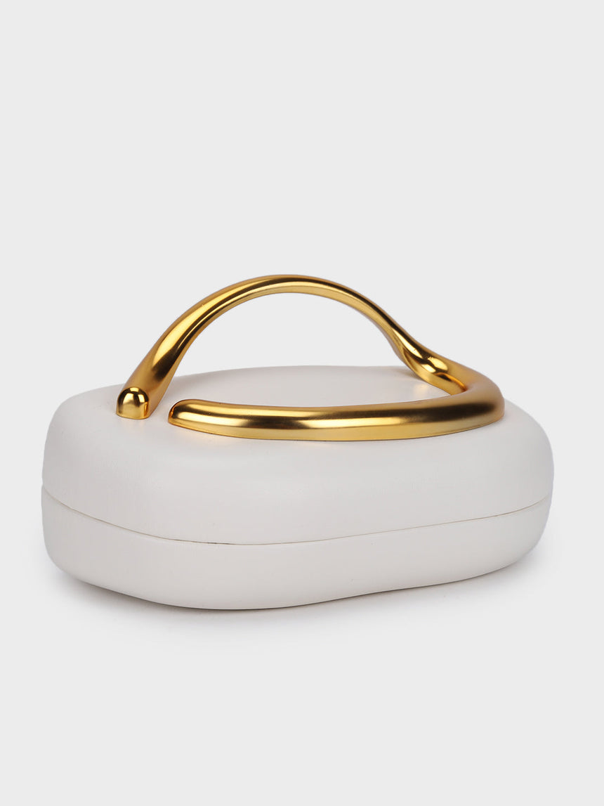 Ashley Off White Handheld Clutch