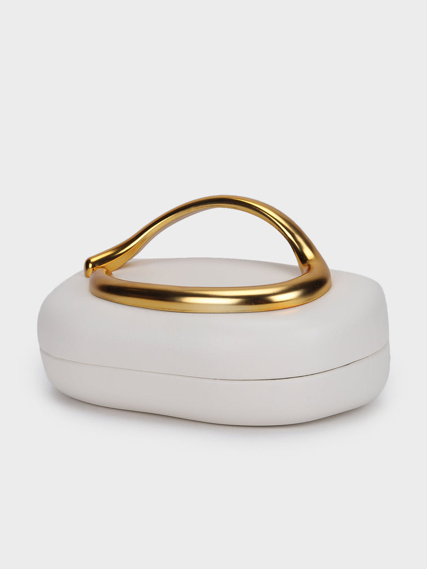 Ashley Off White Handheld Clutch