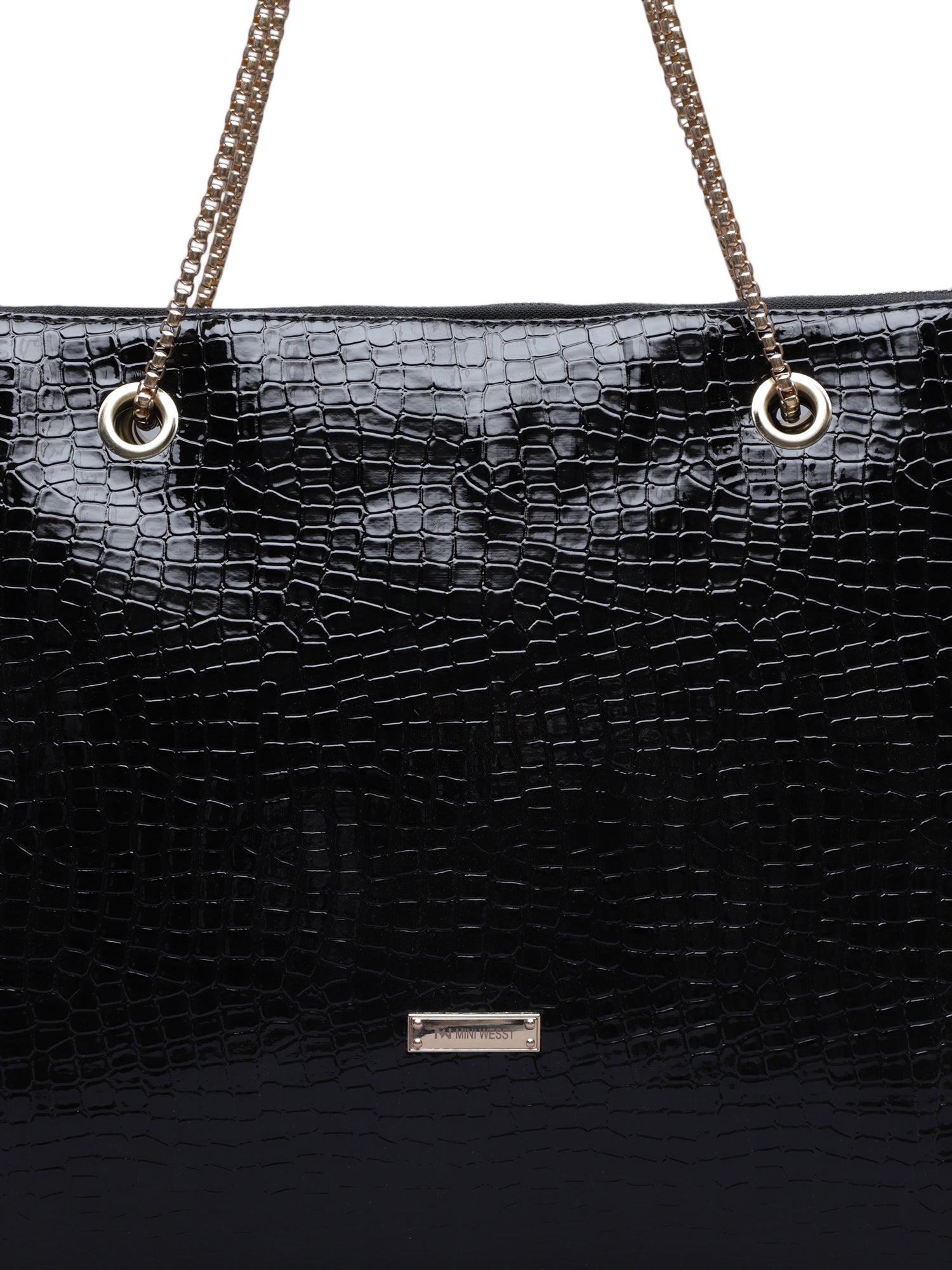 Women's Black Handbag and Pouch