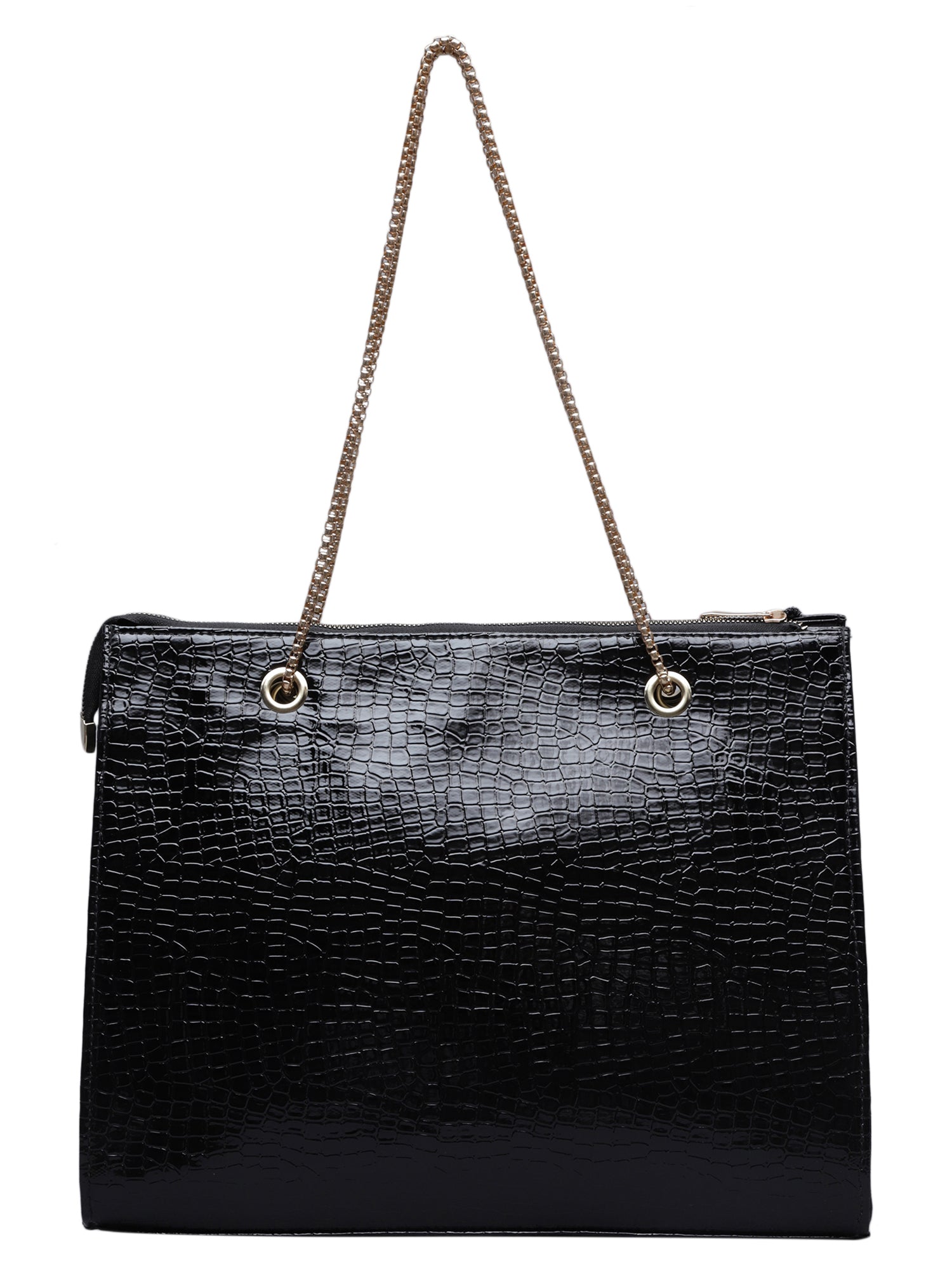 Women's Black Handbag and Pouch